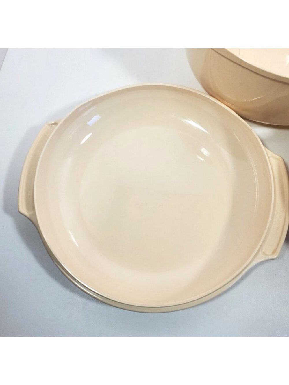 Tupperware Stack Cooker Almond Beige 3, 1 3/4, 1 Quart Lot Barely Used w Manual - Picture 9 of 13